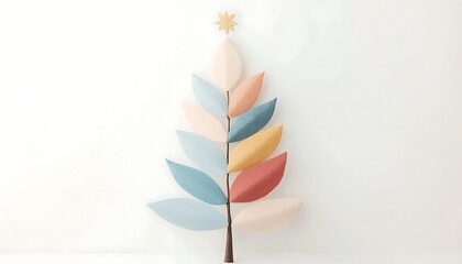 Pastel Paper Christmas Tree.