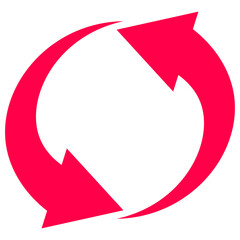 Isolated red circle arrow icon