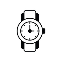 Watch icon isolated on a white background. Vector illustration.