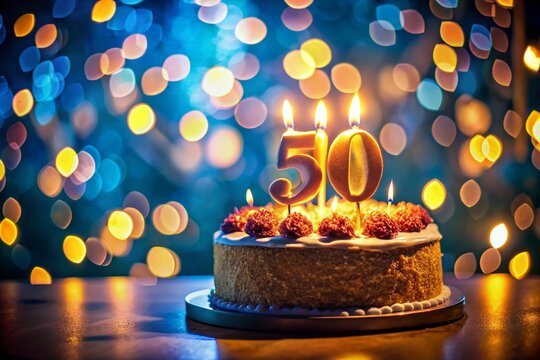 Low Light 50th Birthday Celebration Candlelight Photography