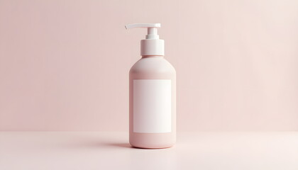 3D Render of a Premium Beauty Lotion Dispenser – Packaging Design Mockup with empty label