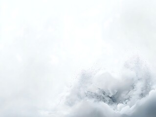 Ocean wave splash with white background.