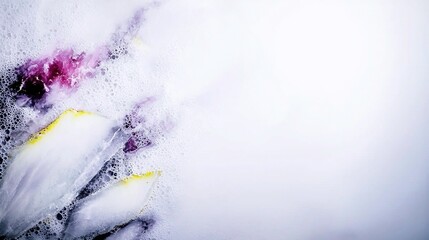 Flowers in soapy water