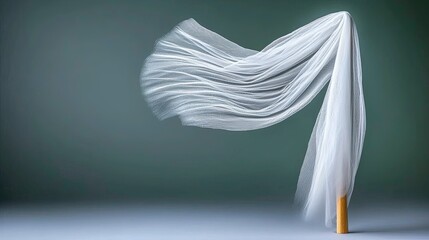 Flowing fabric in studio