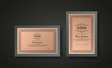 Luxury Gold achievement certificate best award diploma design