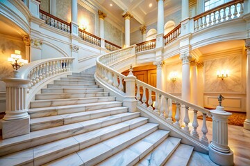 Luxurious Marble Staircase Design: Elegant Interior Architecture