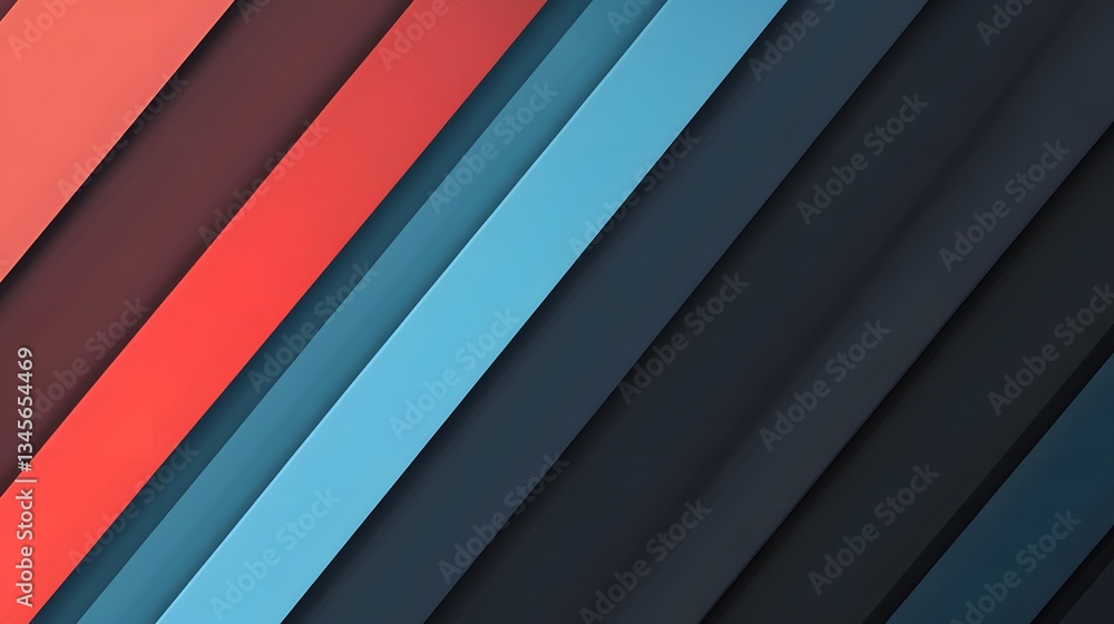 Poster angled colored strips create a modern and vibrant abstract backdrop