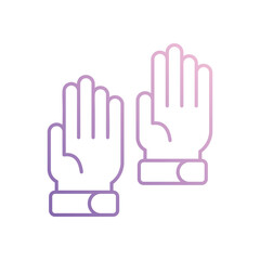Gloves icon isolated on a white background. Vector illustration.