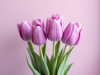 Fototapeta premium Beautiful tulips in full bloom, a vibrant symbol of spring and renewal