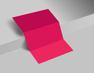 Tri-fold brochure stationery mockup.