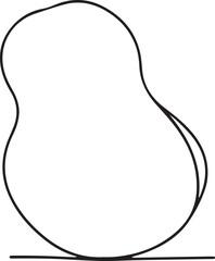 Creative Line Drawing of Potato Art Ideas