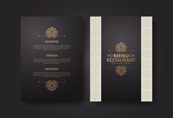 Menu Layout with ornamental Elements