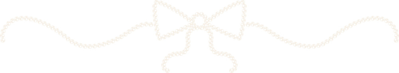 Aesthetic Coquette Bow Pearl Border
