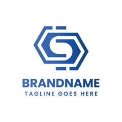 Letter S Technology Logo, symbolizing innovation, speed, and modern technology