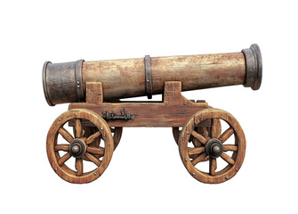 old wooden cannon