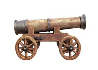 old wooden cannon
