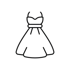 Dress icon isolated on a white background. Vector illustration.