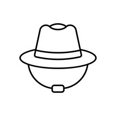 Hat icon isolated on a white background. Vector illustration.