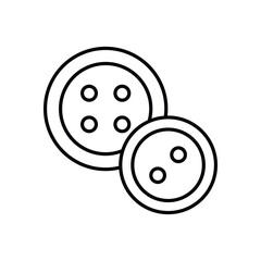 Button icon isolated on a white background. Vector illustration.
