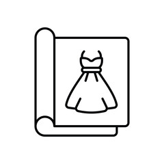 Fashion Magazine icon isolated on a white background. Vector illustration.