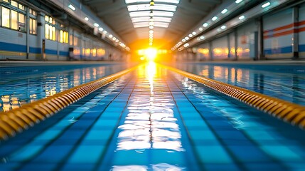 Indoor Swimming Pool Sunlight Reflections