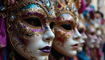 Venice Carnival Masks Display