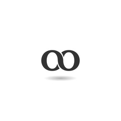 Fototapeta premium Letter OO infinity logo icon with shadow