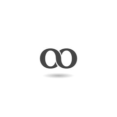 Fototapeta premium Letter OO infinity logo icon with shadow