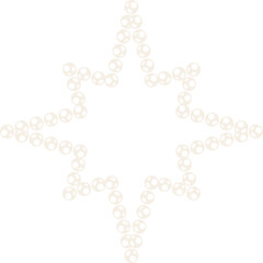 Coquette sparkle pearl bead chain decorative illustration