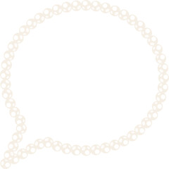 Coquette text box pearl bead chain decorative illustration