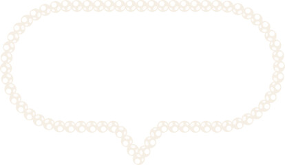 Coquette text box pearl bead chain decorative illustration