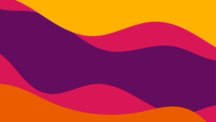 Colorful Wavy Abstract Background with Bold Gradient Layers