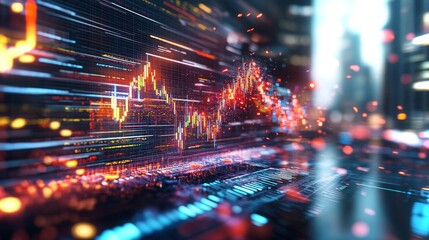 Market crash simulation illustrating the impact of AI on financial landscapes and trends