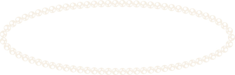 Coquette Oval Pearl Bead Necklace