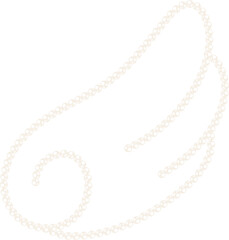 Coquette wing shaped pearl beads