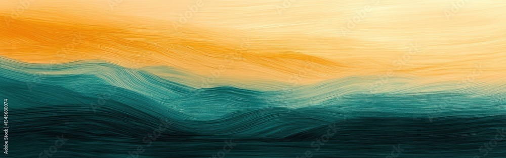 Aufkleber soft pencil strokes create a serene gradient that flows from warm orange to cool green across the ho