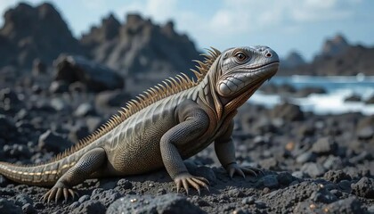 Fototapeta premium Galapagos Marine Iguana