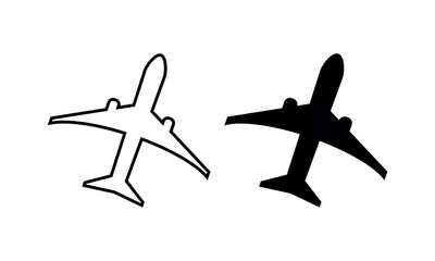 Airplane Icon, Jet Silhouette, Flight Symbol, Aviation Vector, Aircraft Outline, Travel Sign, Airline Logo, Plane Illustration, Air Transport, Jetliner Graphic, Airport Symbol, Passenger Aircraft