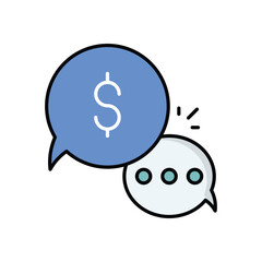 Conversation  icon isolated on a white background. Vector illustration.