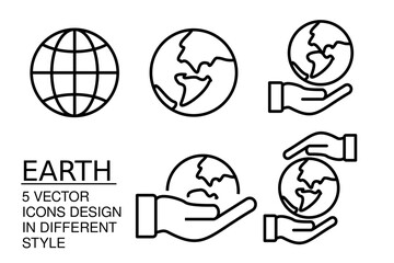 earth icon vector illustration concept