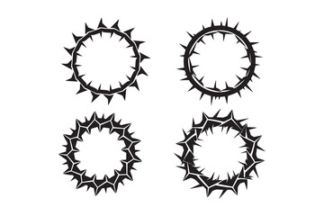 Crown of Thorns Silhouette Vector