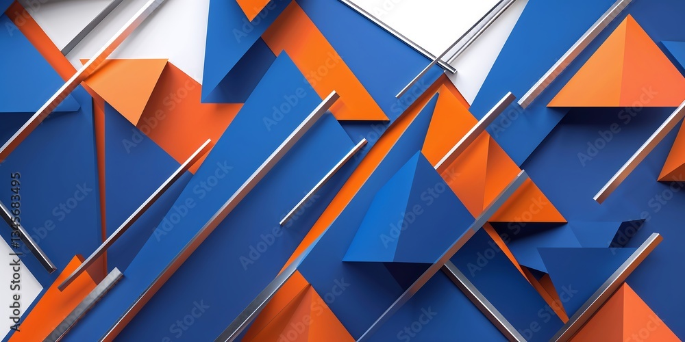 Poster illustrate an elegant corporate background with layered, offset rectangular patterns and thin linear