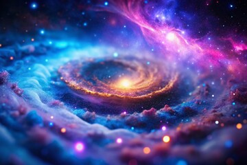 Obraz premium Miniature Galaxy: Tilt-Shift Space Background - Cosmic Nebula