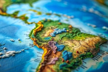 Miniature Latin America: A Whimsical Tilt-Shift Map