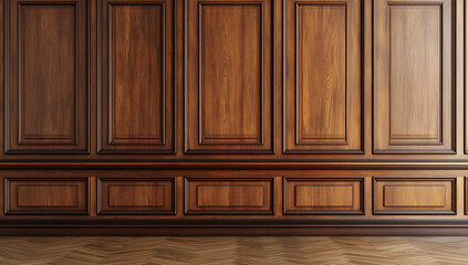 Luxury wood paneling background with textured traditional design