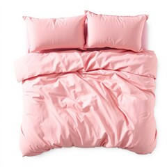 Soft Pink Bedding Set with Pillows – Cozy and Elegant Bedroom Décor