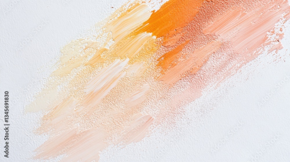 Aufkleber elegant pencil sketches on a clean white canvas displaying soft hues of orange and cream with artist