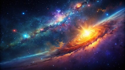 Minimalist Galaxy: Cosmic Dust and Nebula in Deep Space