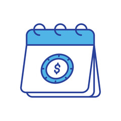 Calendar  icon isolated on a white background. Vector illustration.