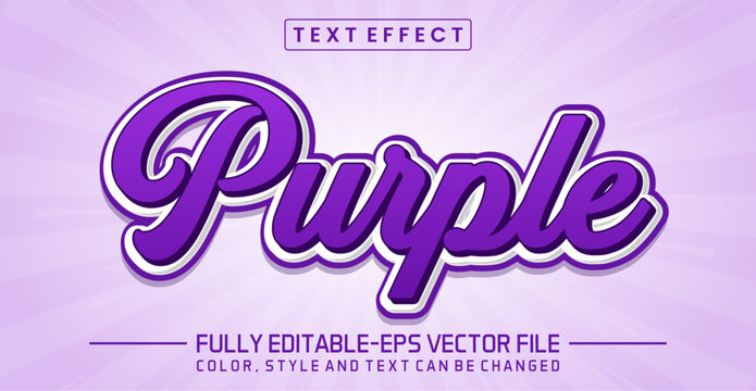 Purple font Text effect editable